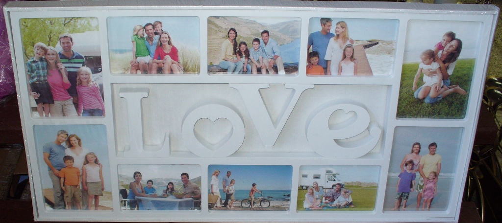 Fotoramček - Love - biely