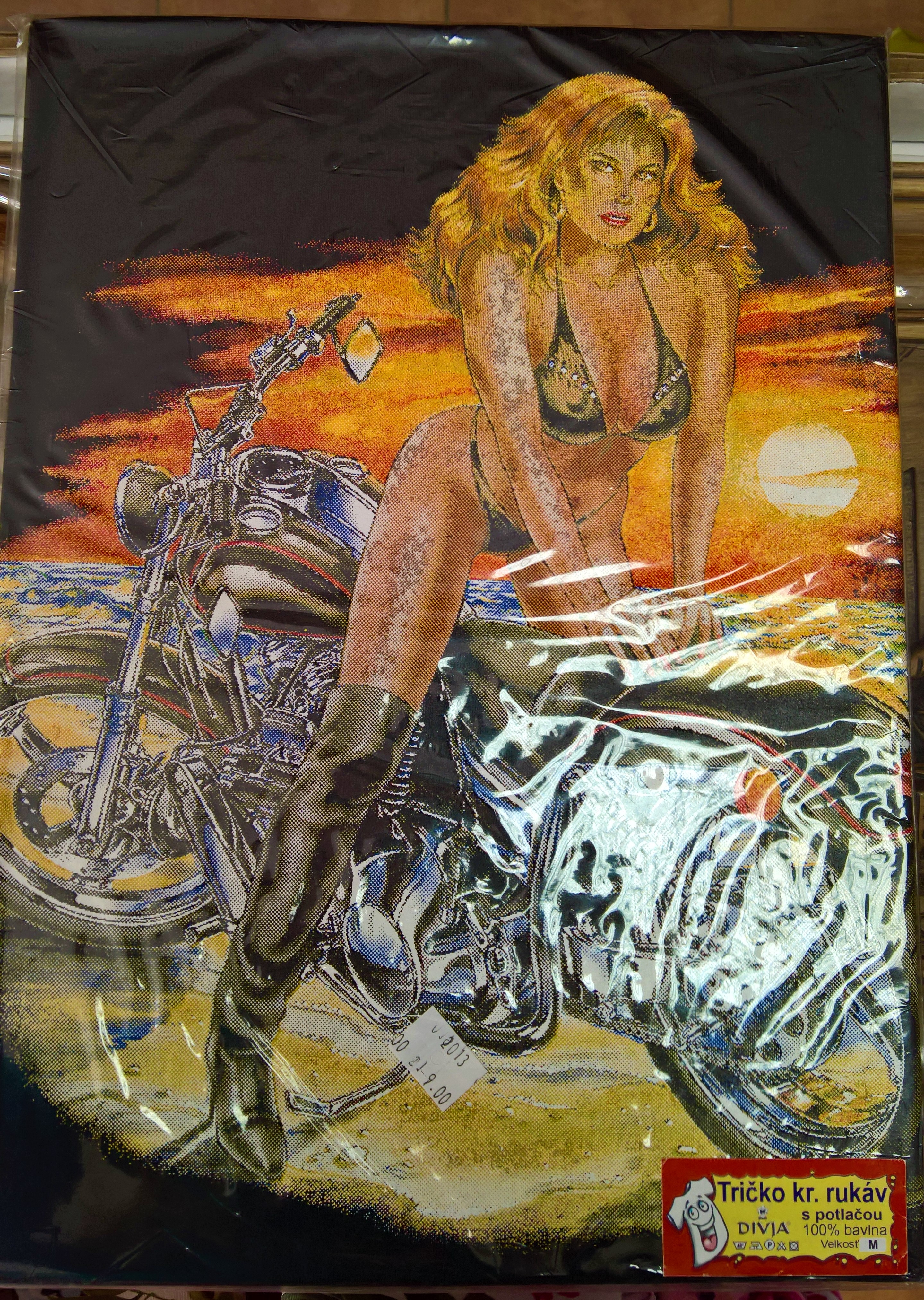 Tričko - žena na motorke
