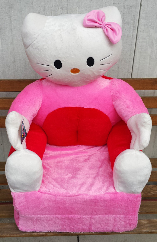 Plyšové kreslo rozkladacie Hello Kitty 